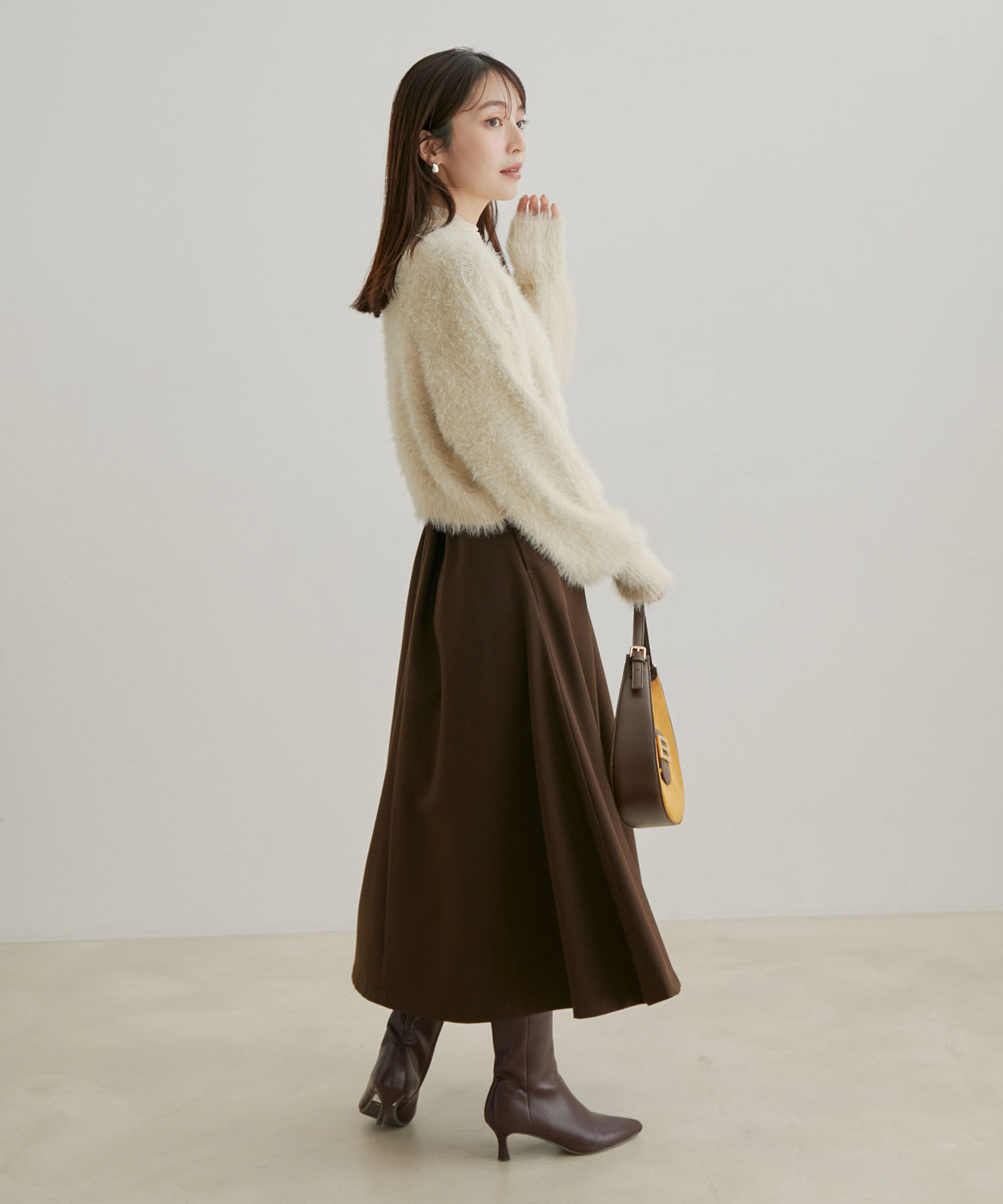 VIS「【Washable・EASY CARE】エコウールタッチフレアスカート【sustainable】」|スカート|