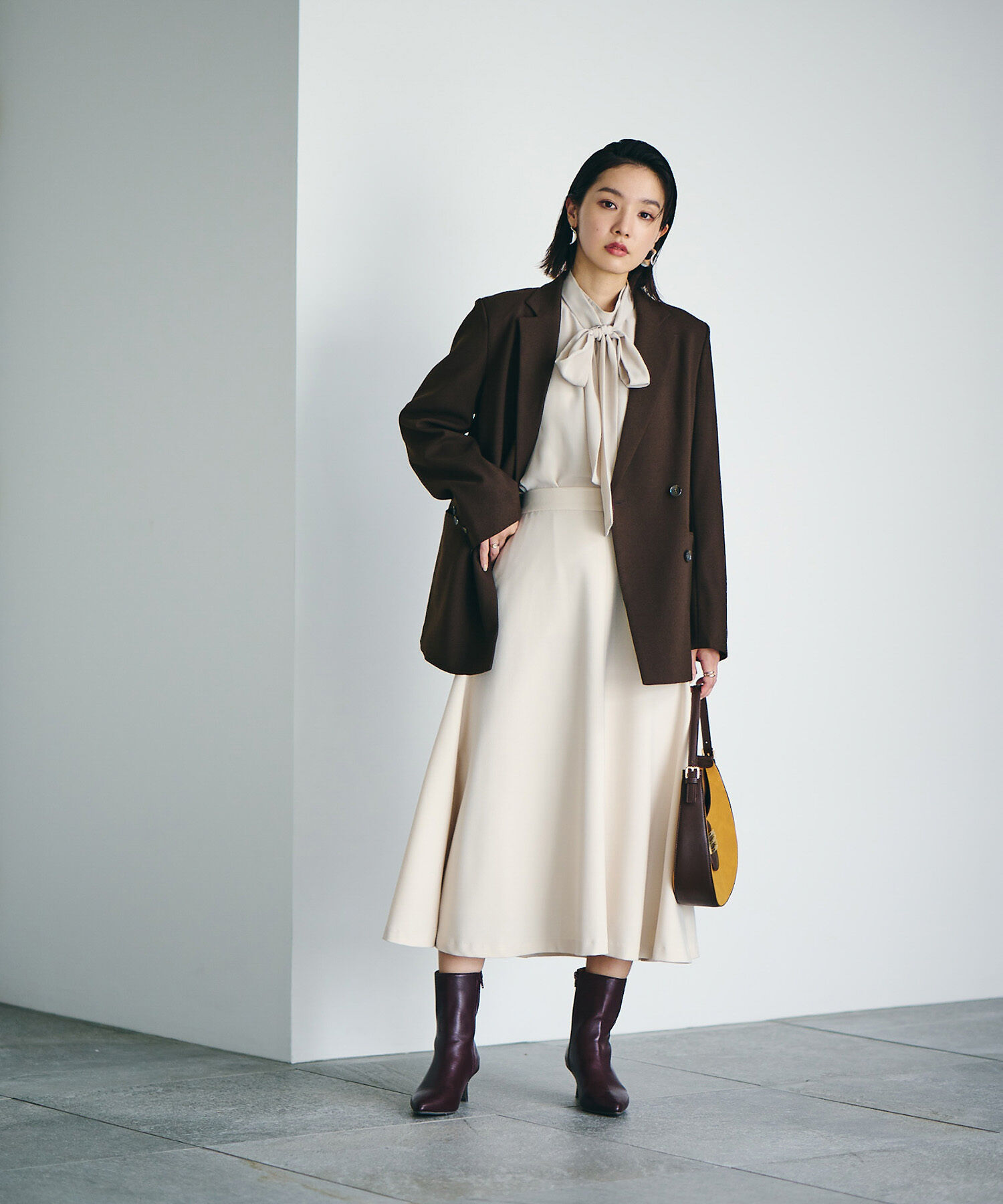 VIS「【Washable・EASY CARE】エコウールタッチフレアスカート【sustainable】」|スカート|