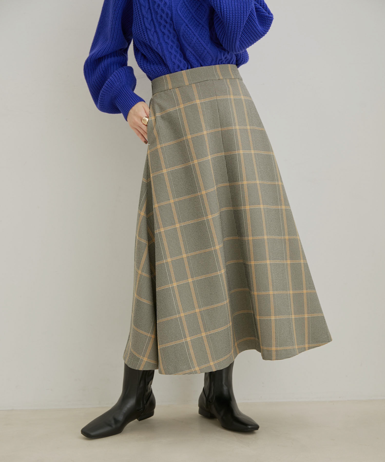 VIS「【Washable・EASY CARE】エコウールタッチフレアスカート【sustainable】」|スカート|