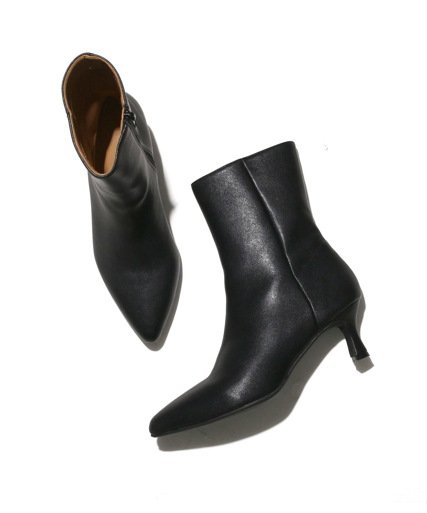 Juze「【生活防水・抗菌防臭】リサイクルレザーポインテッドミドルブーツ【sustainable】」|その他|