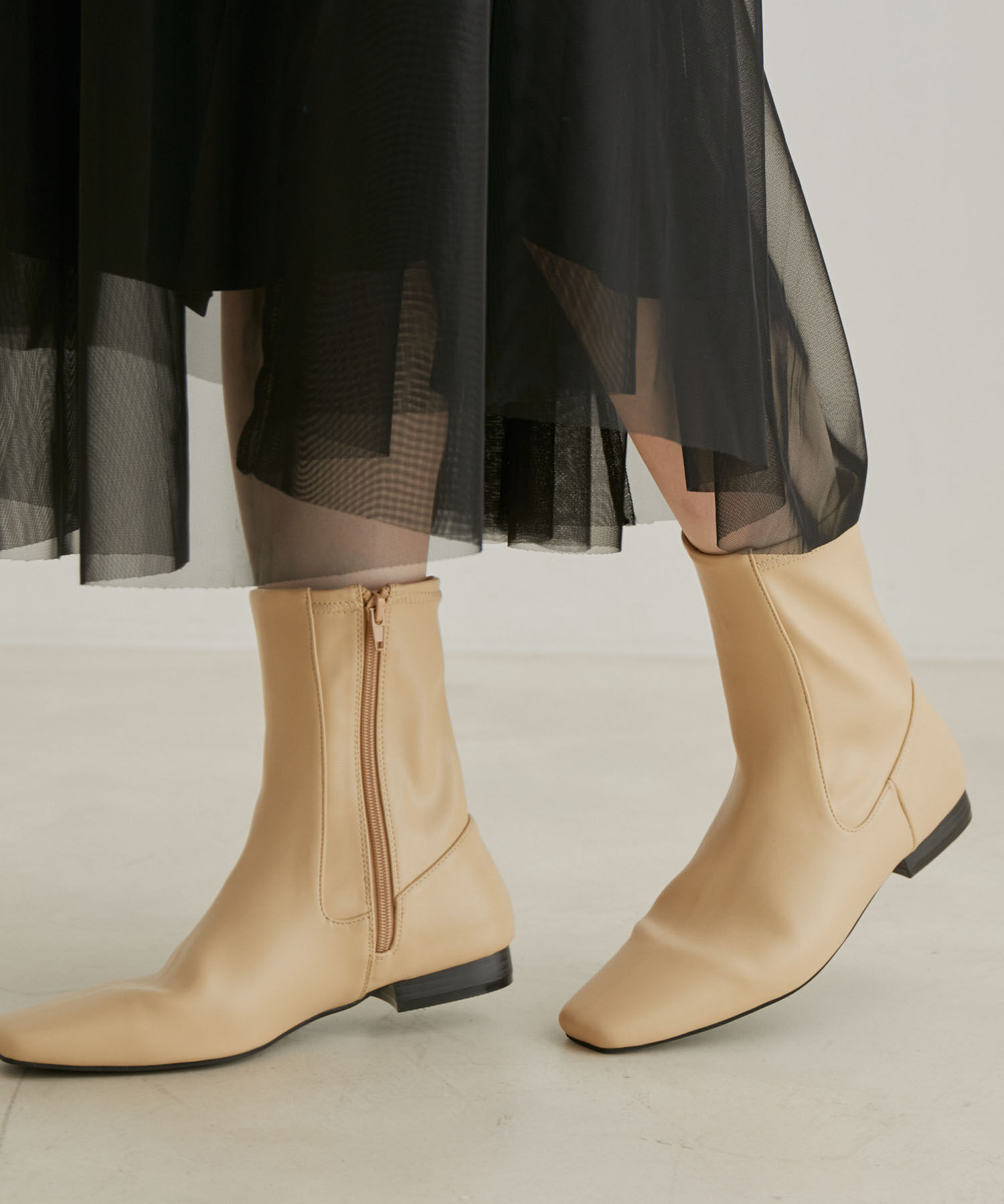 Juze「ロングノーズスクエアトゥストレッチブーツ」|その他|