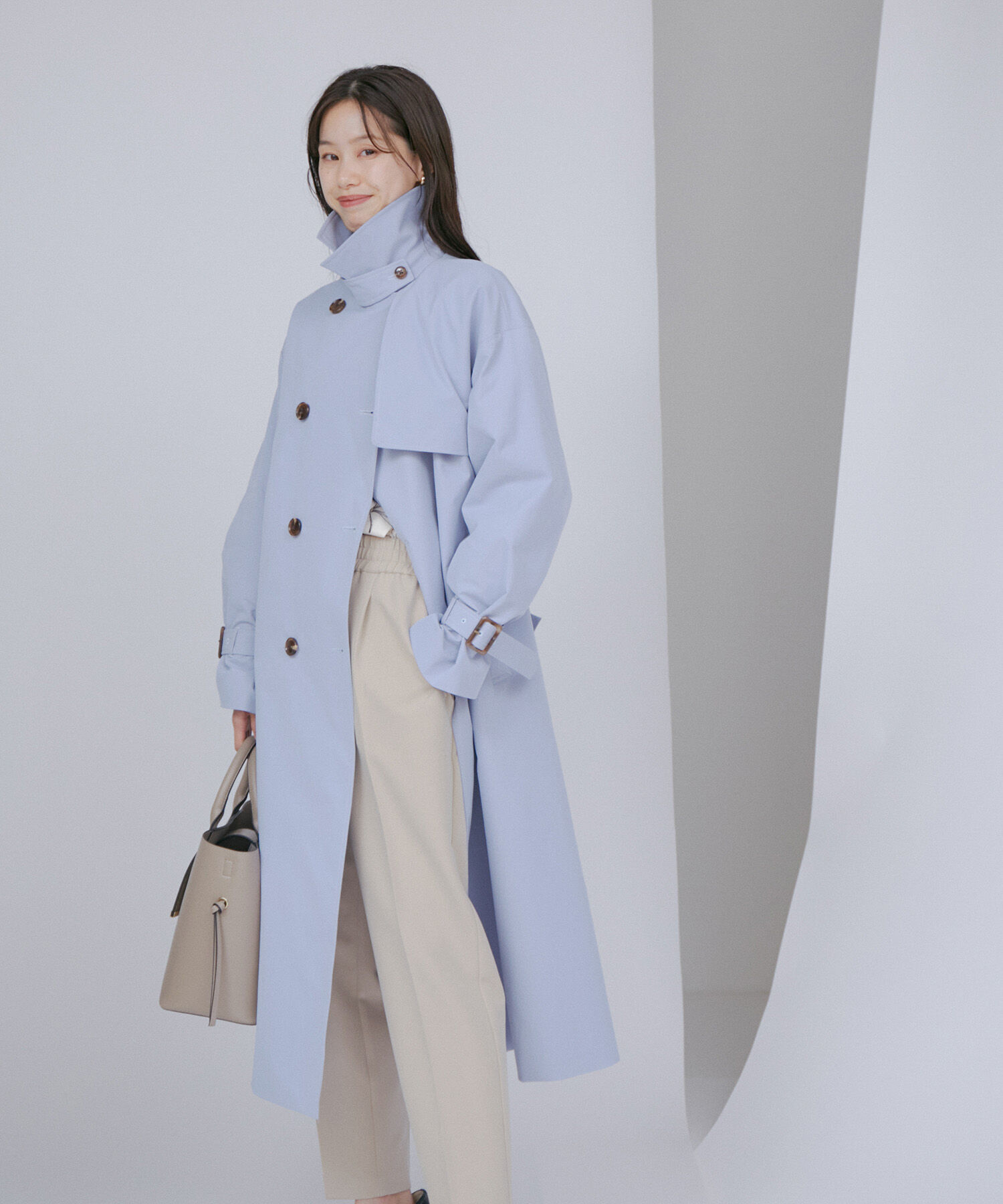 VIS「【撥水・花粉ガード】オーバーサイズトレンチコート」|トレンチコート|