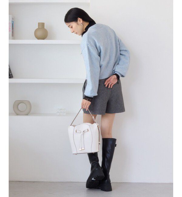 VIS「ハートアソートパール釦ラメミックスカーディガン/イージーケア・一部WEB限定カラー」|カーディガン|