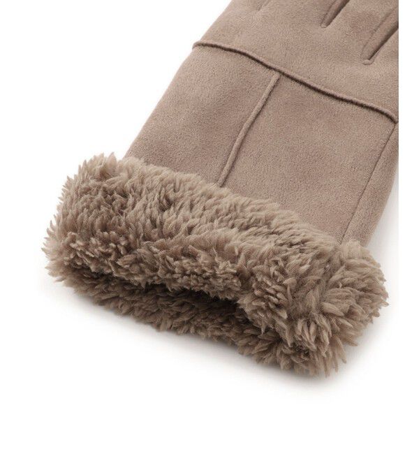 VIS「スマホタッチ刺繍付きムートングローブ」|手袋|