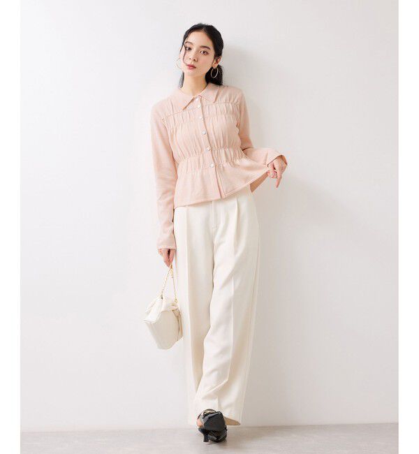 VIS「ギャザーニットカーデ」|カーディガン|