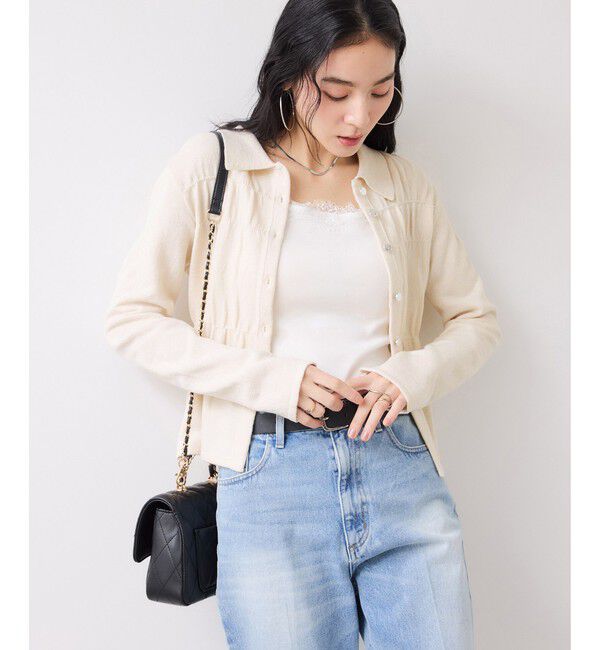 VIS「ギャザーニットカーデ」|カーディガン|