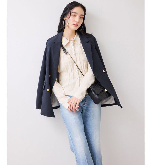 VIS「ギャザーニットカーデ」|カーディガン|