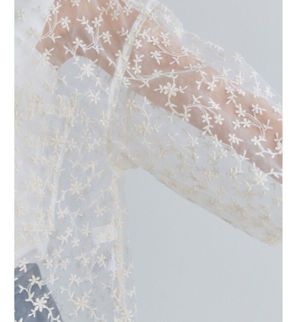 VIS「刺しゅうレースオーバーシャツ」|シャツ・ブラウス|