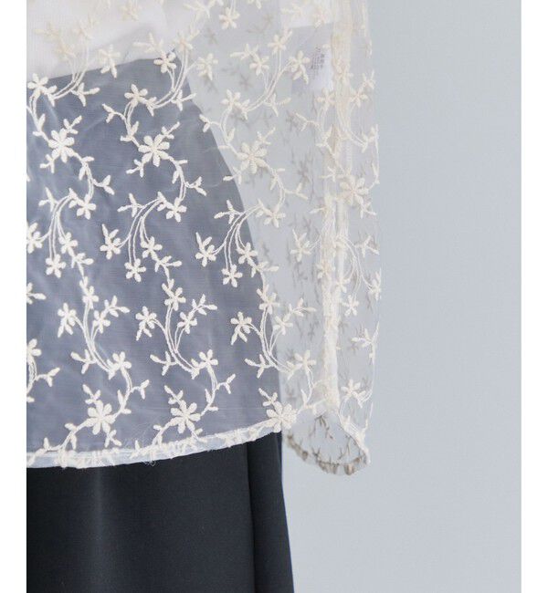VIS「刺しゅうレースオーバーシャツ」|シャツ・ブラウス|