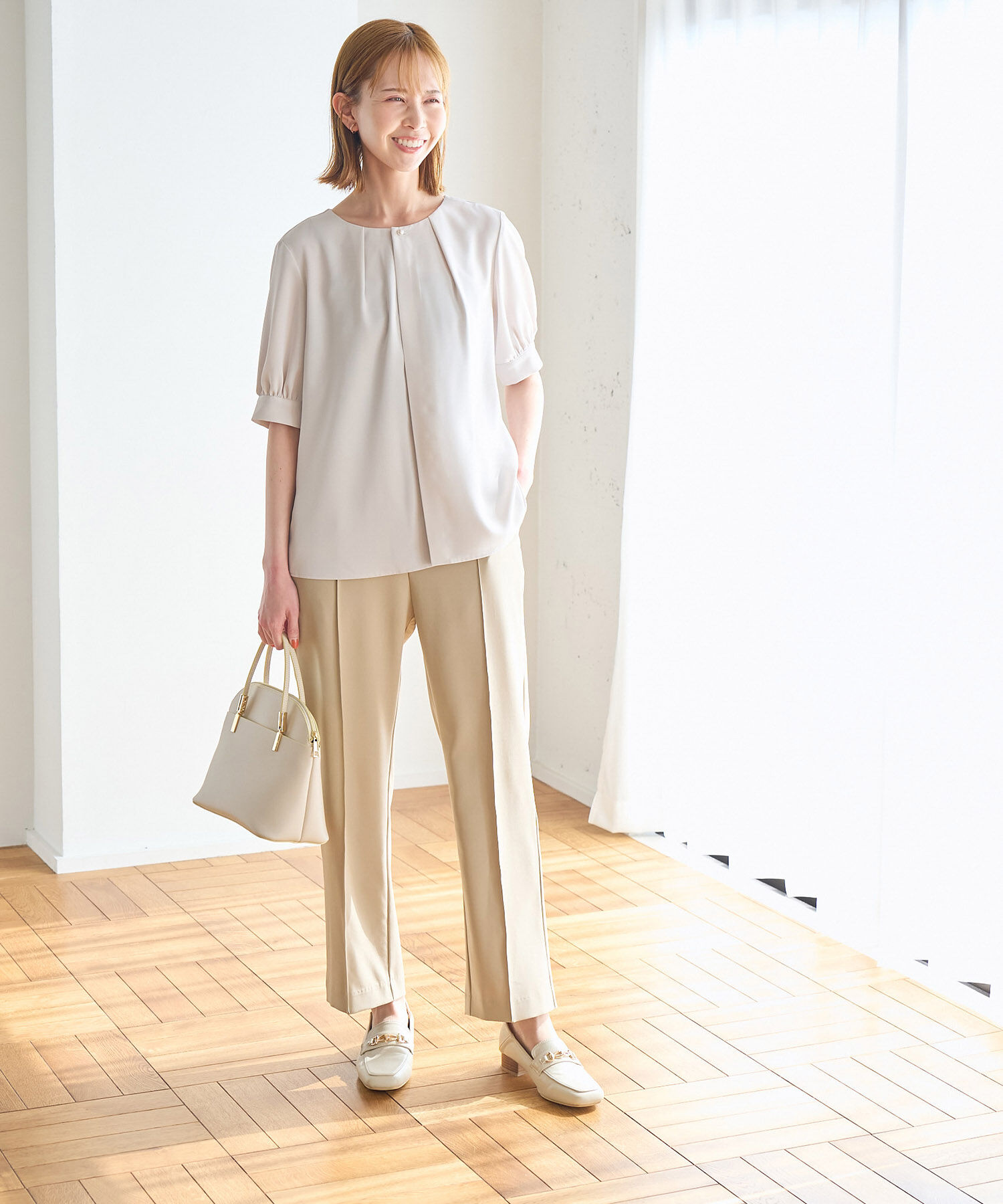 Rope&rsquo;Picnic「ラク美/スティックパンツ」|スラックス|