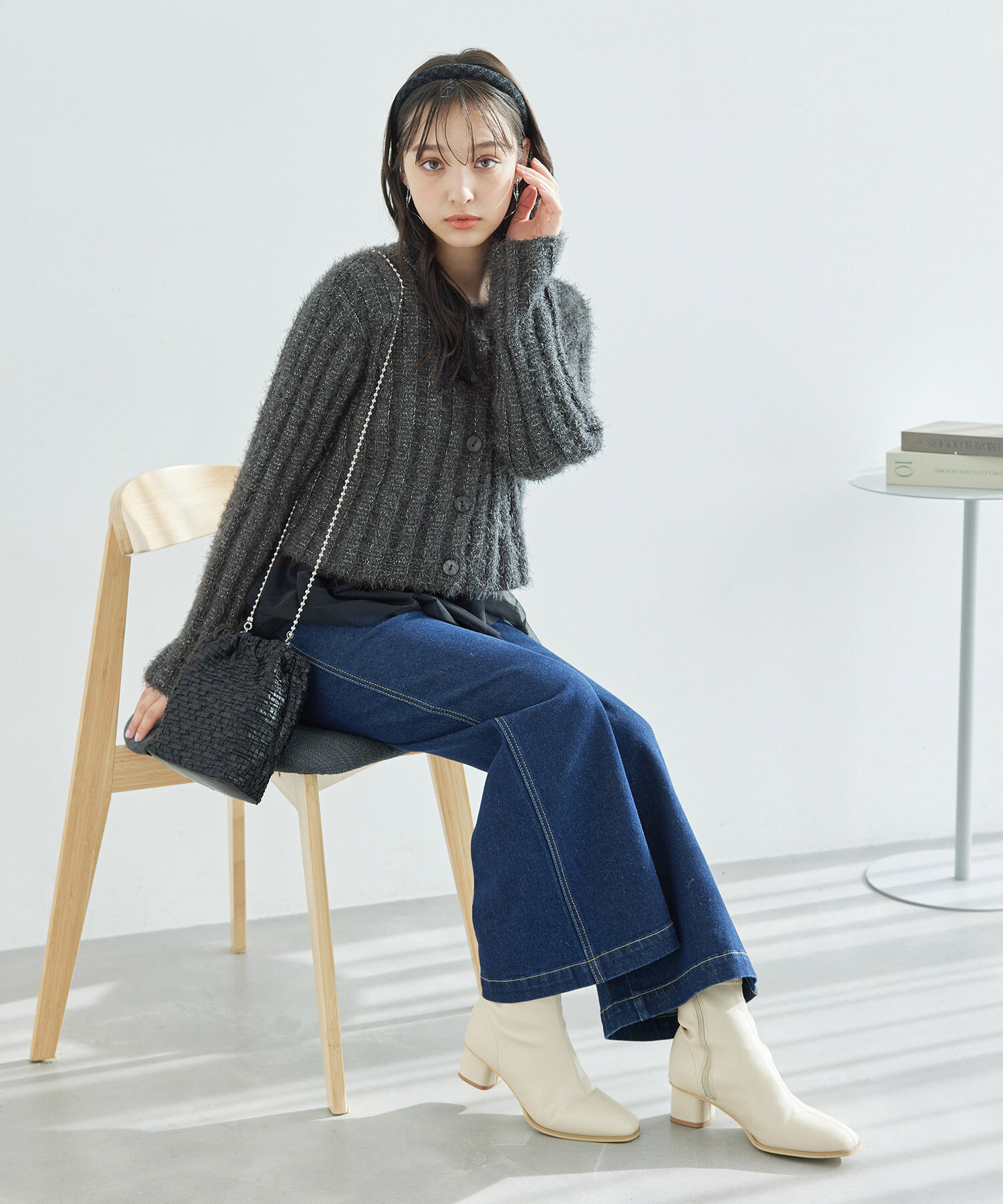 Rope&rsquo;Picnic「【一部店舗限定】2WAY/ラメフェザーカーディガン」|カーディガン|