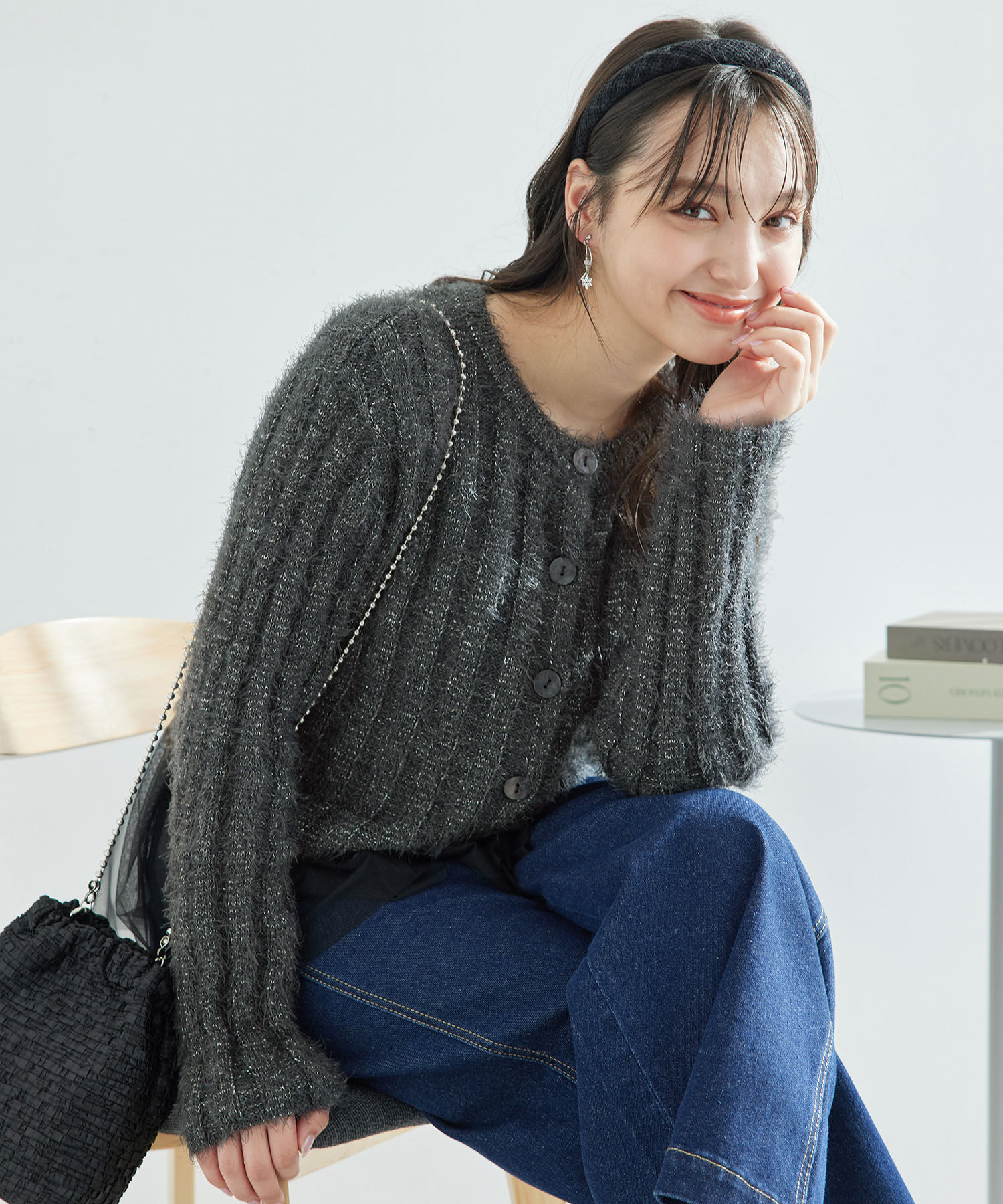 Rope&rsquo;Picnic「【一部店舗限定】2WAY/ラメフェザーカーディガン」|カーディガン|