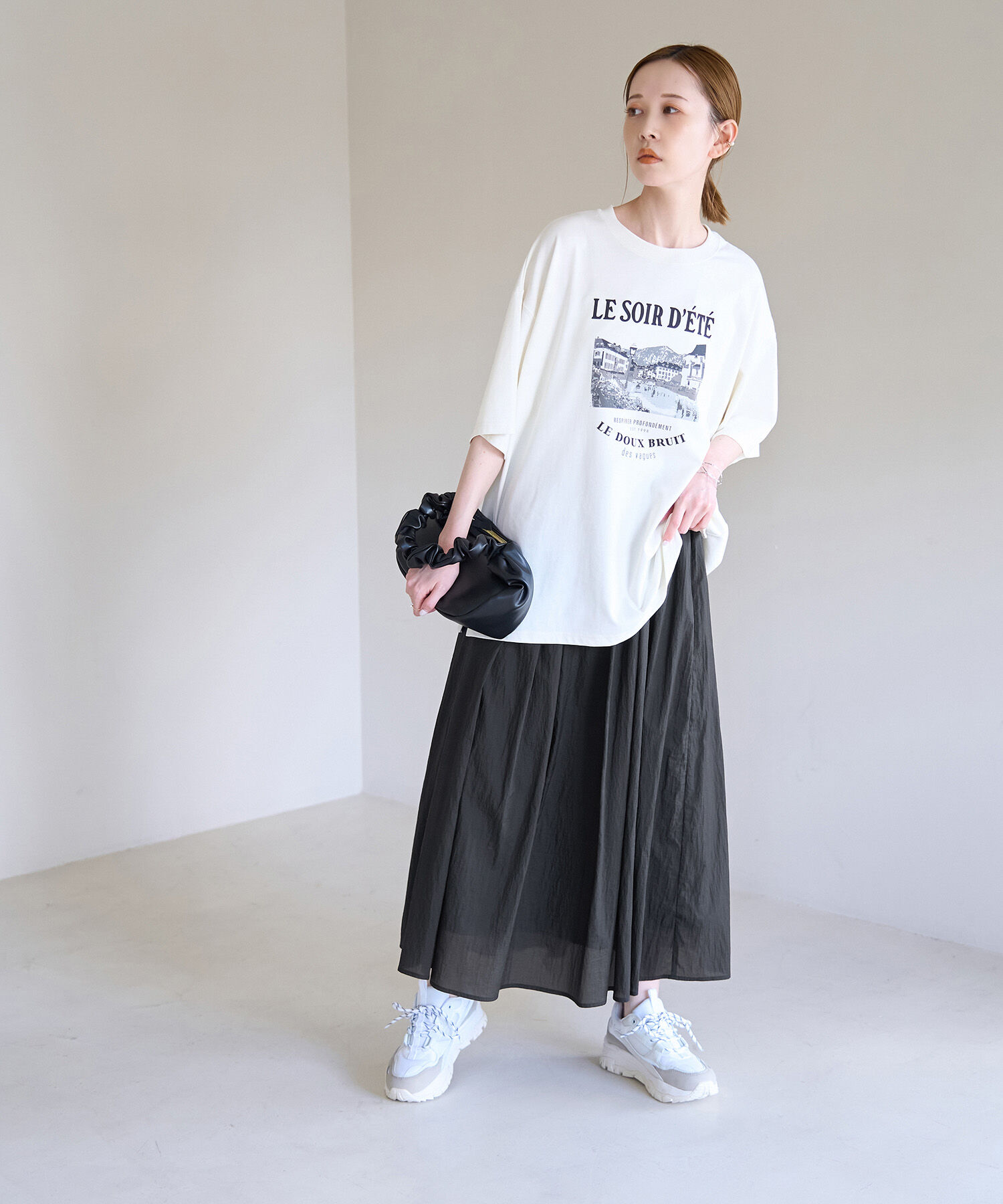 Rope&rsquo;Picnic「シアーナイロンギャザースカート」|スカート|