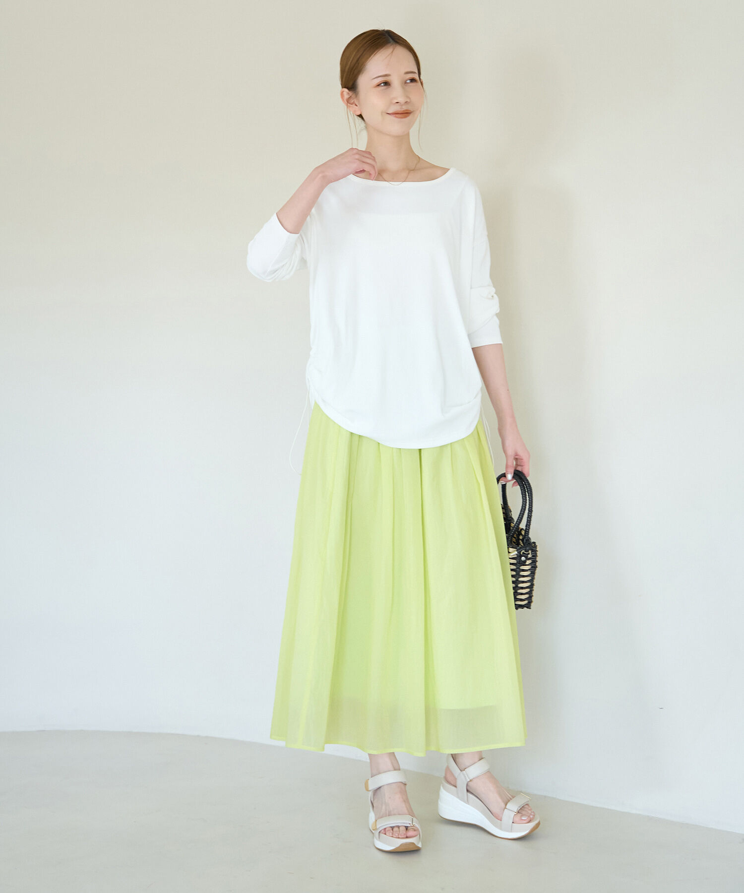 Rope&rsquo;Picnic「シアーナイロンギャザースカート」|スカート|