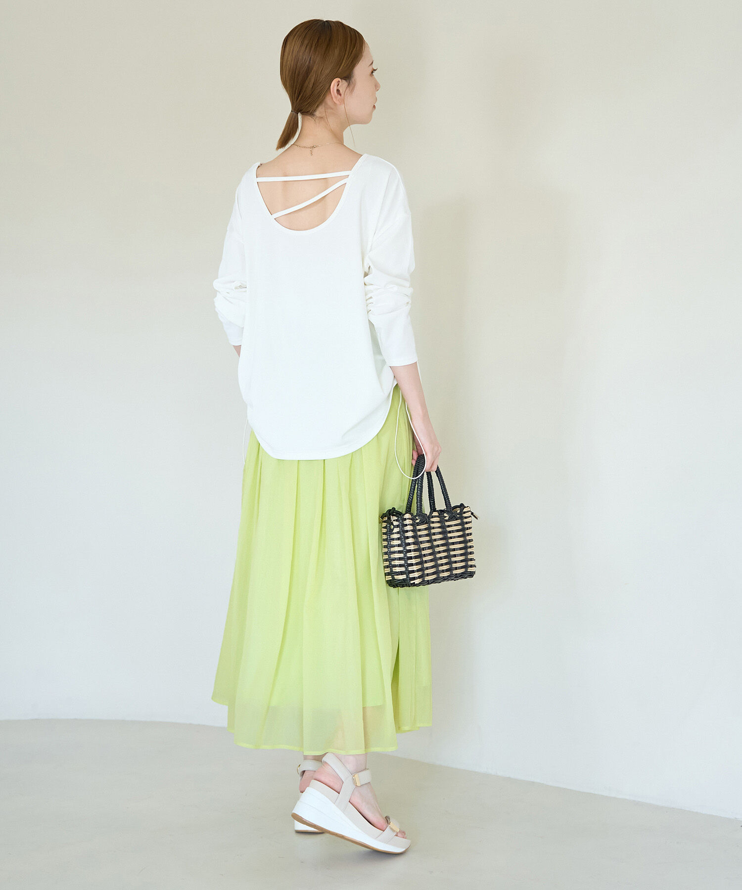 Rope&rsquo;Picnic「シアーナイロンギャザースカート」|スカート|