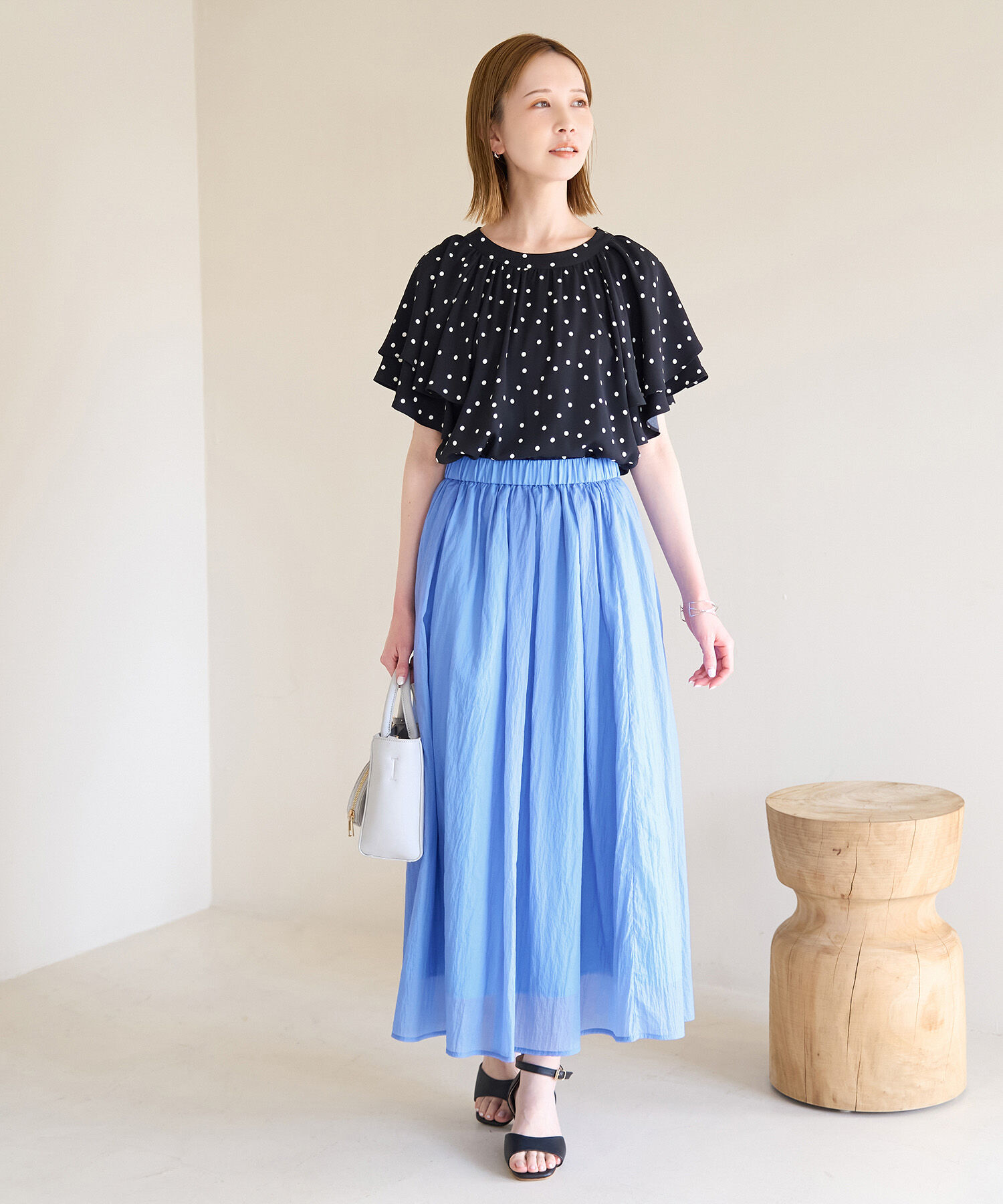 Rope&rsquo;Picnic「シアーナイロンギャザースカート」|スカート|