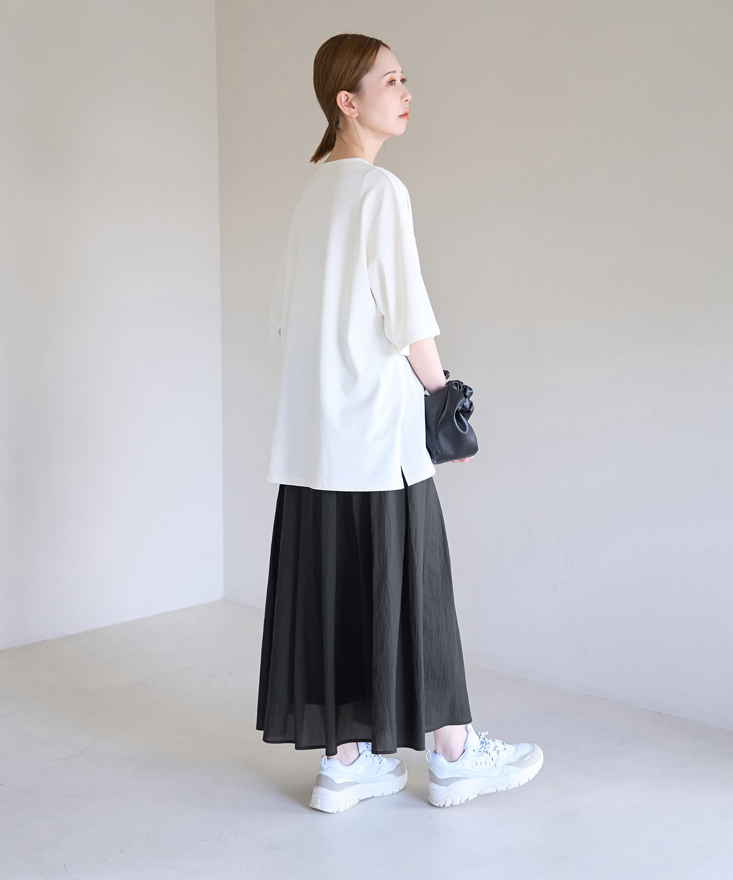 Rope&rsquo;Picnic「シアーナイロンギャザースカート」|スカート|