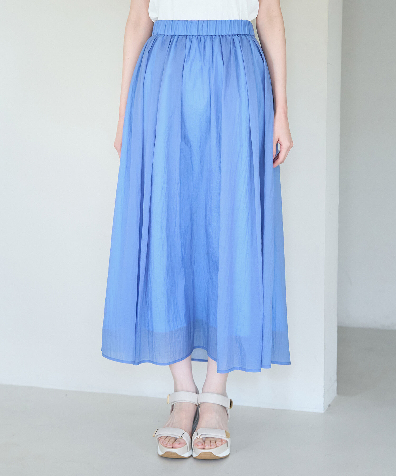 Rope&rsquo;Picnic「シアーナイロンギャザースカート」|スカート|