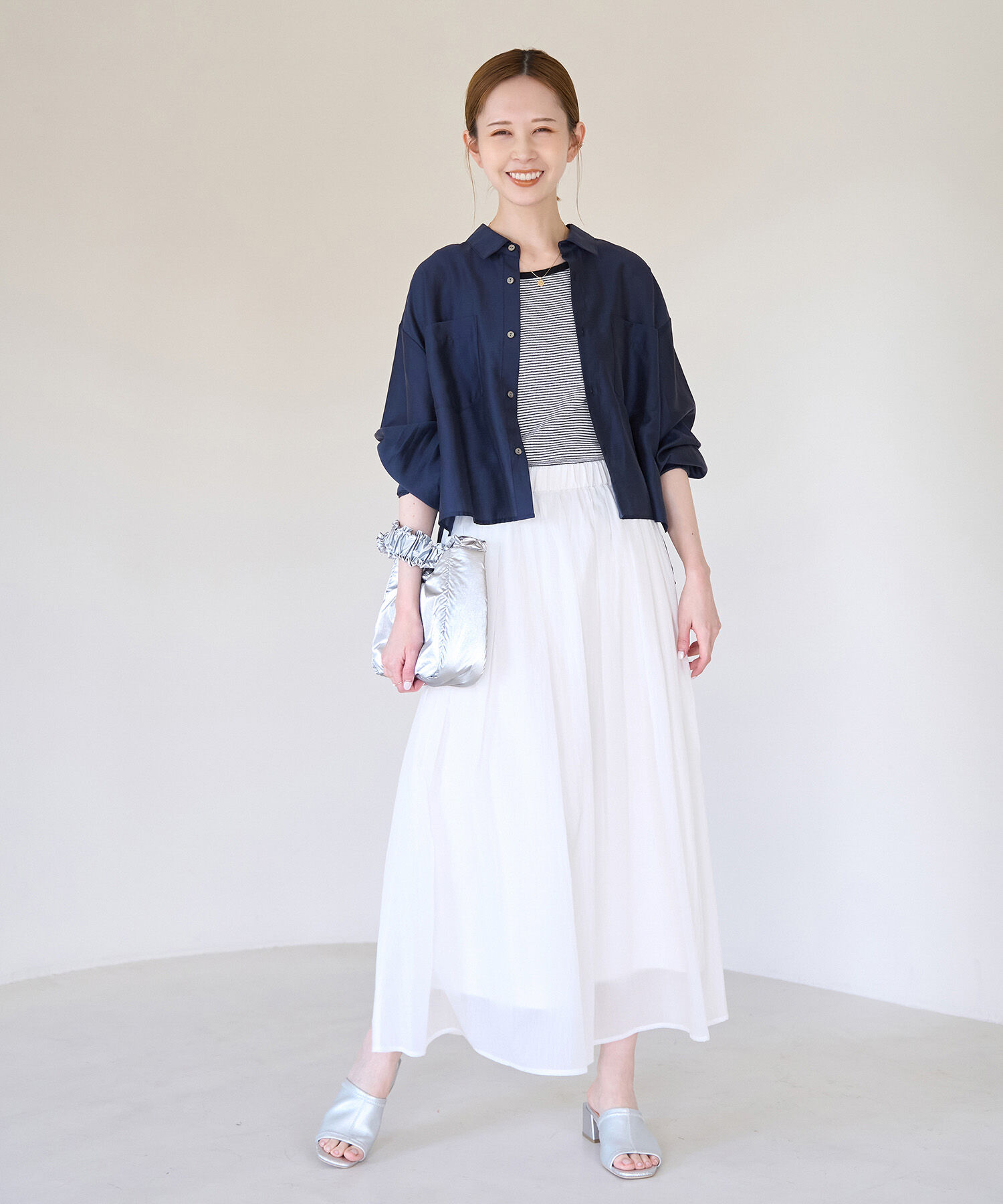 Rope&rsquo;Picnic「シアーナイロンギャザースカート」|スカート|