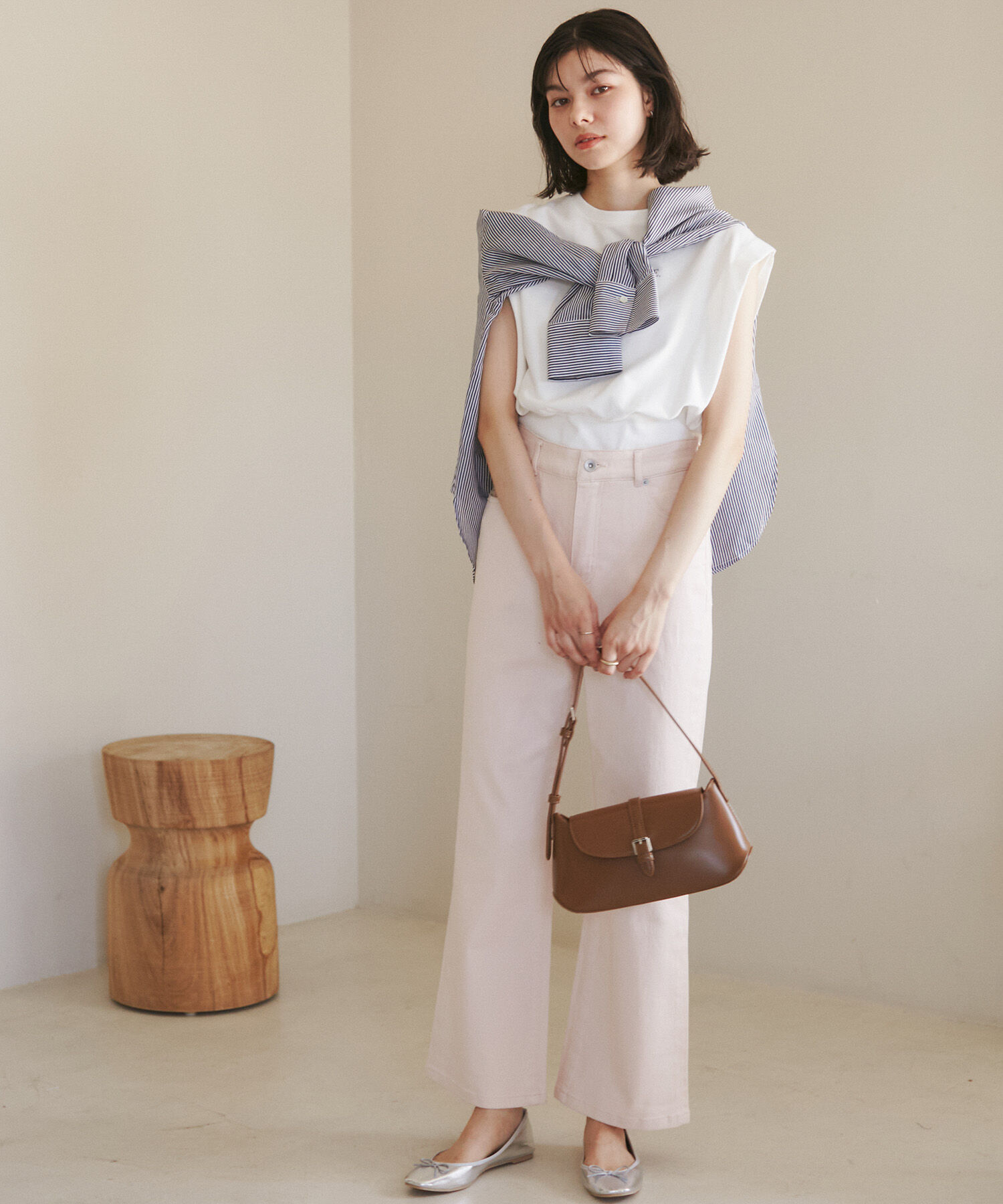 ROPE' PICNIC R「汗染み防止/バックスリットフレンチスリーブミニ裏毛プルオーバー」|スウェット・ジャージ|