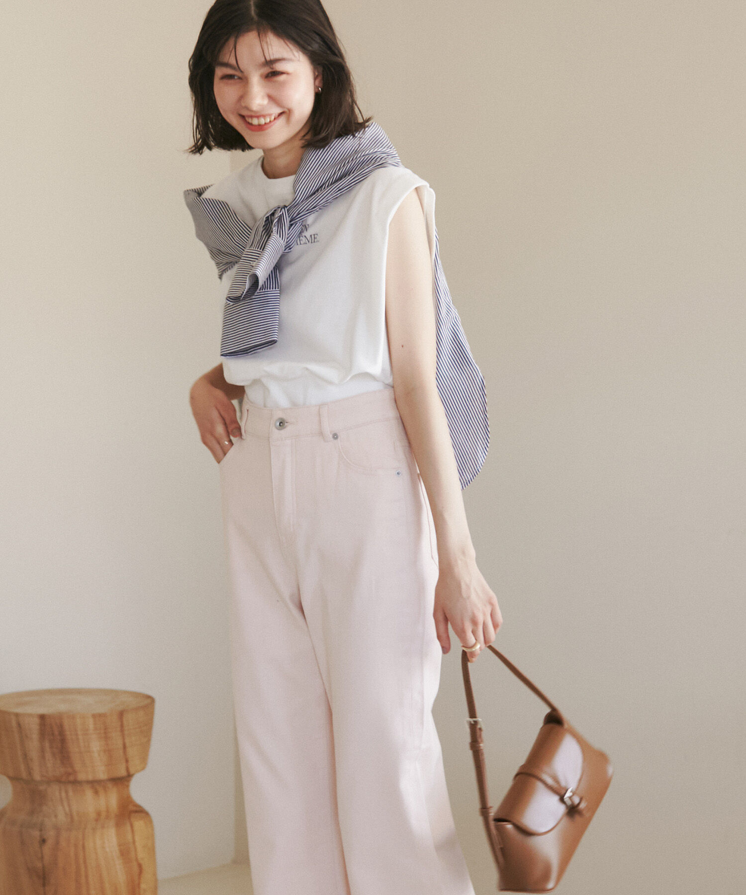 ROPE' PICNIC R「汗染み防止/バックスリットフレンチスリーブミニ裏毛プルオーバー」|スウェット・ジャージ|