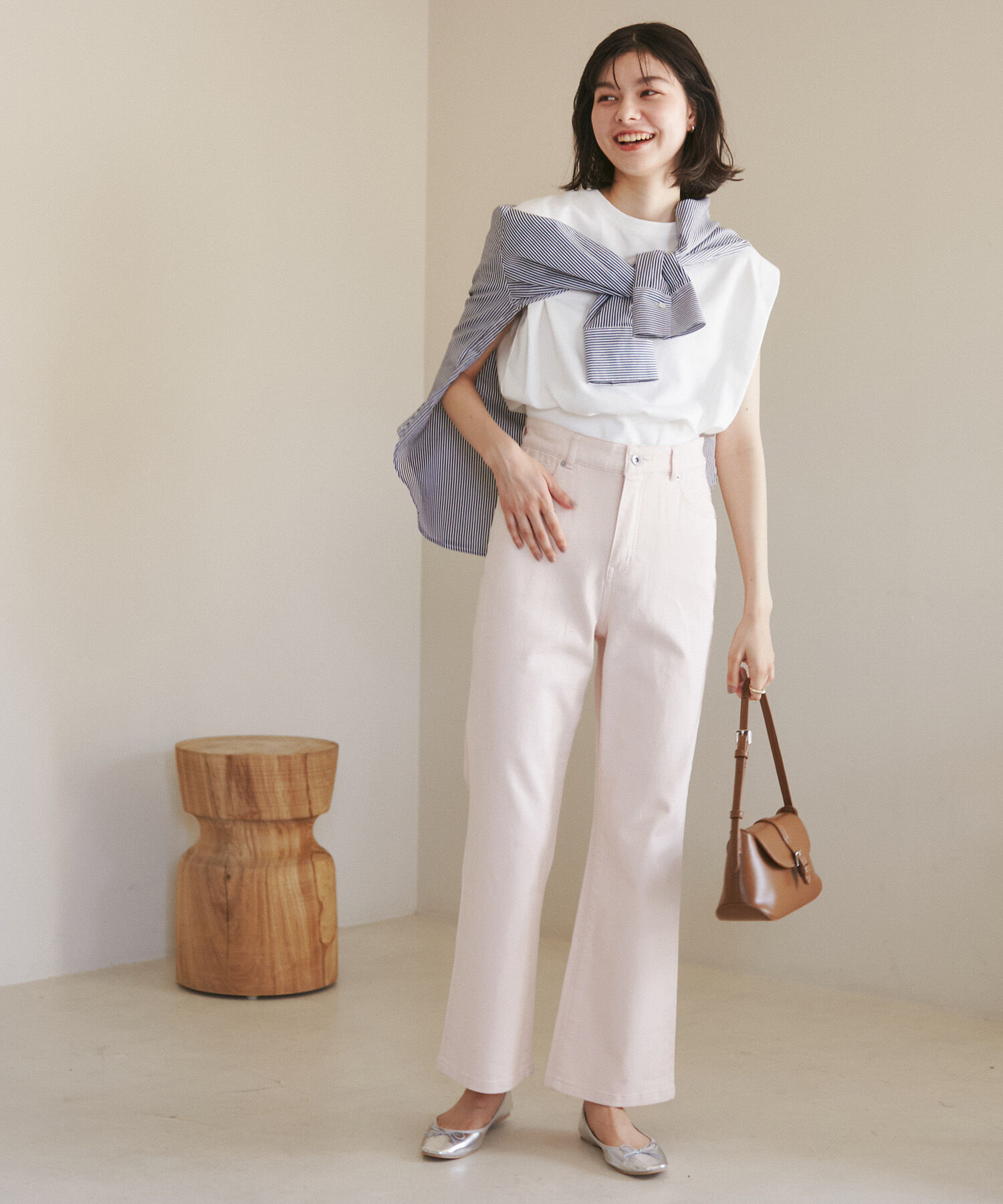 ROPE' PICNIC R「汗染み防止/バックスリットフレンチスリーブミニ裏毛プルオーバー」|スウェット・ジャージ|