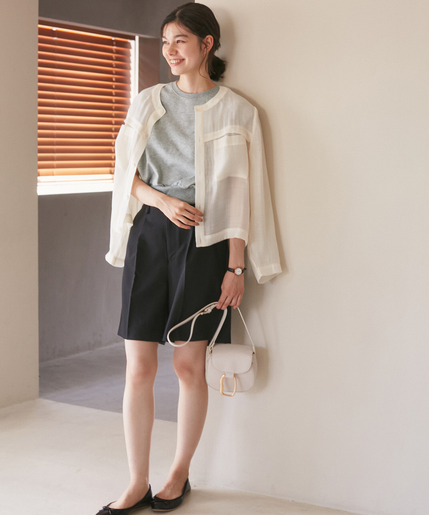 ROPE' PICNIC R「汗染み防止/バックスリットフレンチスリーブミニ裏毛プルオーバー」|スウェット・ジャージ|