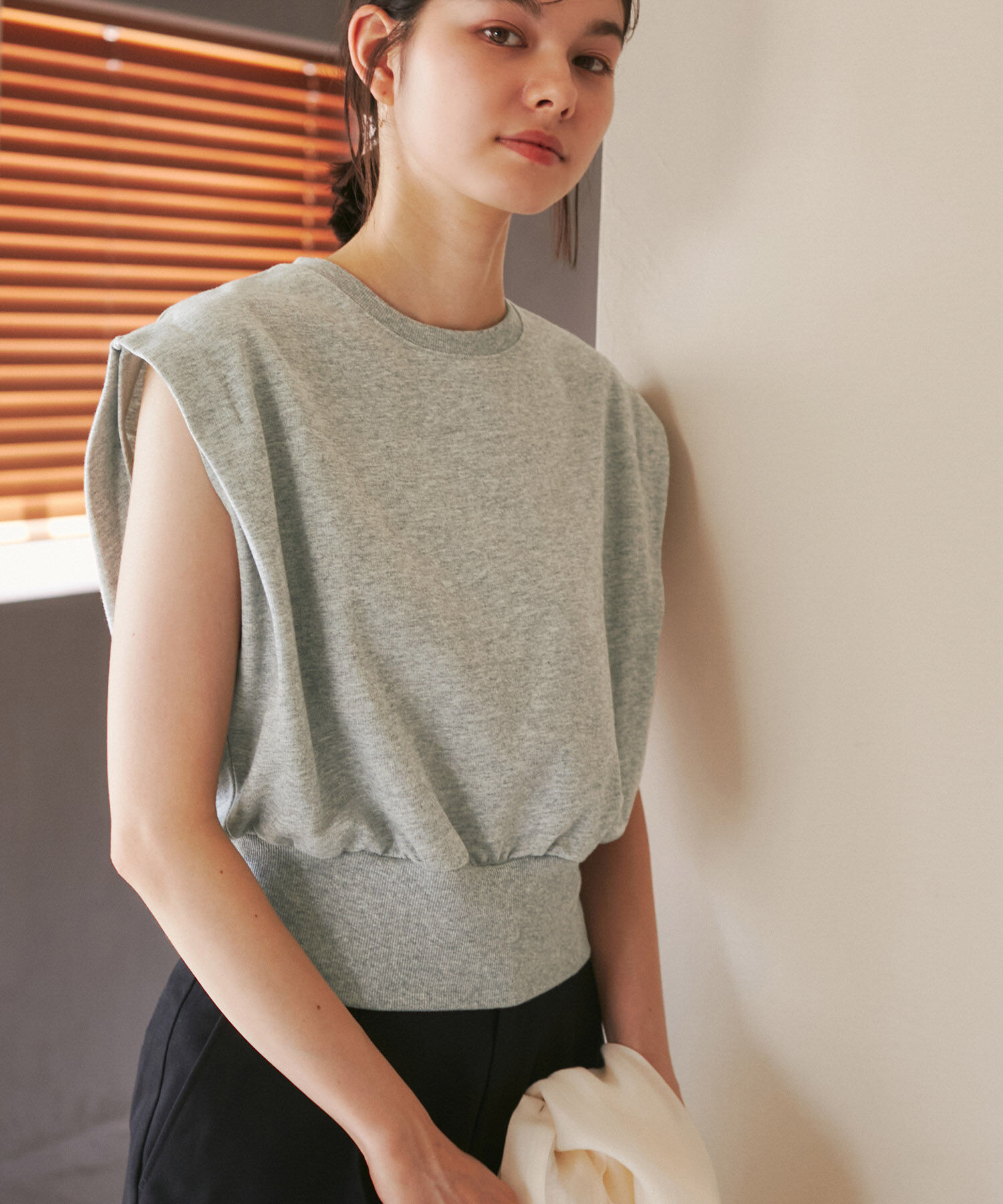 ROPE' PICNIC R「汗染み防止/バックスリットフレンチスリーブミニ裏毛プルオーバー」|スウェット・ジャージ|