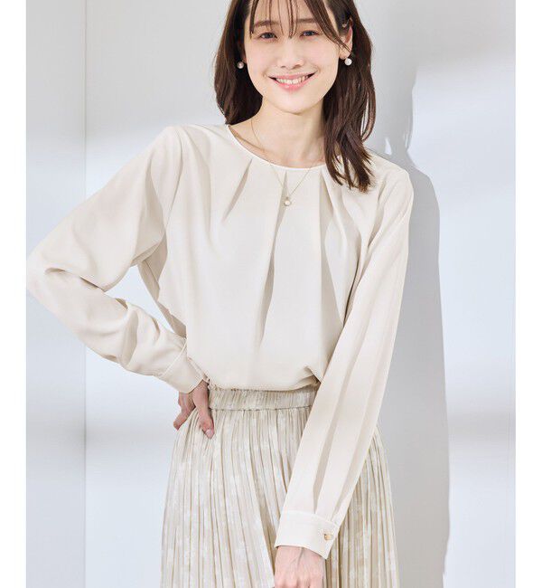 Rope&rsquo;Picnic「【WEB限定カラー】多機能ランダムタックブラウス/セレモニー・通勤対応」|シャツ・ブラウス|