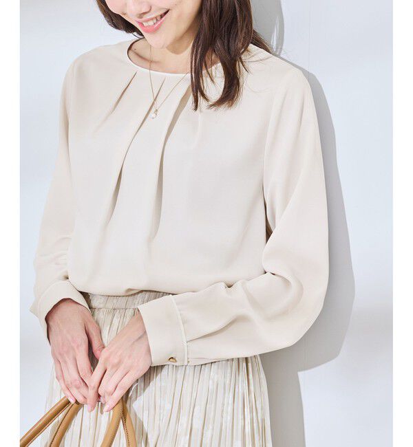 Rope&rsquo;Picnic「【WEB限定カラー】多機能ランダムタックブラウス/セレモニー・通勤対応」|シャツ・ブラウス|