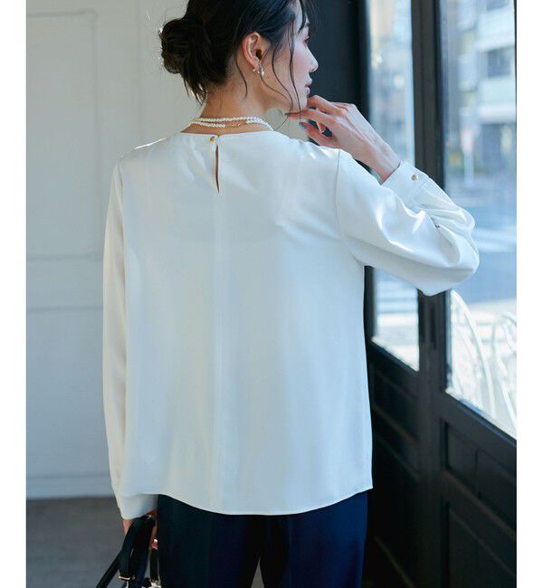 Rope&rsquo;Picnic「【WEB限定カラー】多機能ランダムタックブラウス/セレモニー・通勤対応」|シャツ・ブラウス|