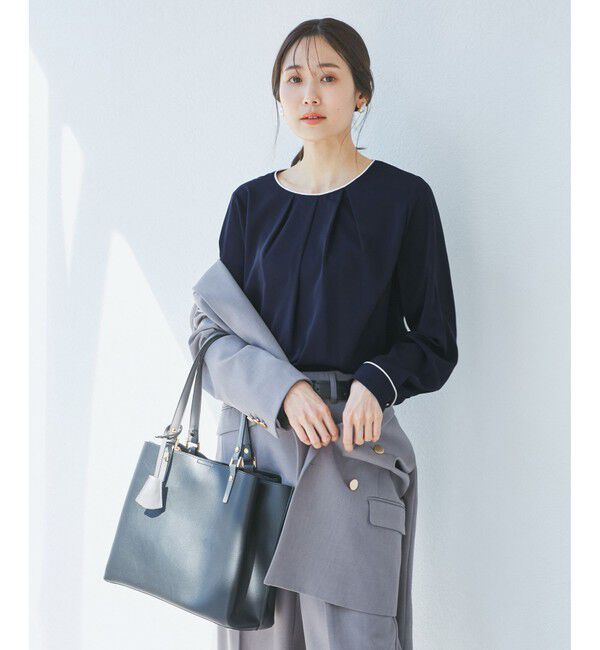 Rope&rsquo;Picnic「【WEB限定カラー】多機能ランダムタックブラウス/セレモニー・通勤対応」|シャツ・ブラウス|