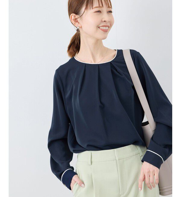 Rope&rsquo;Picnic「【WEB限定カラー】多機能ランダムタックブラウス/セレモニー・通勤対応」|シャツ・ブラウス|