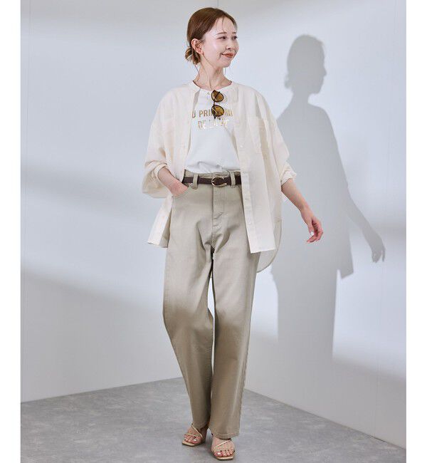 Rope&rsquo;Picnic「着丈が選べるバンドカラー無地シアーシャツ」|シャツ・ブラウス|