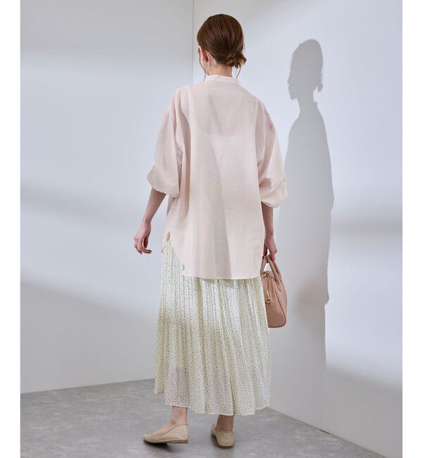 Rope&rsquo;Picnic「着丈が選べるバンドカラー無地シアーシャツ」|シャツ・ブラウス|