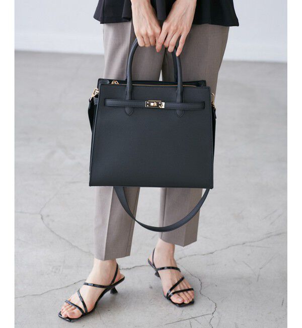 ROPE PICNIC PASSAGE「【WEB限定】 ベルトデザインスクエアトートバッグ/通勤対応」|トートバッグ|