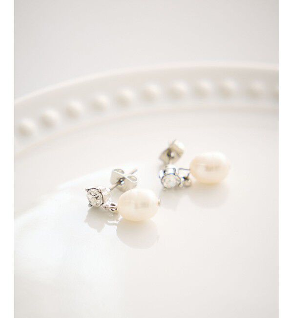 ROPE PICNIC PASSAGE「淡水パール&times;ガラスピアス」|ピアス|
