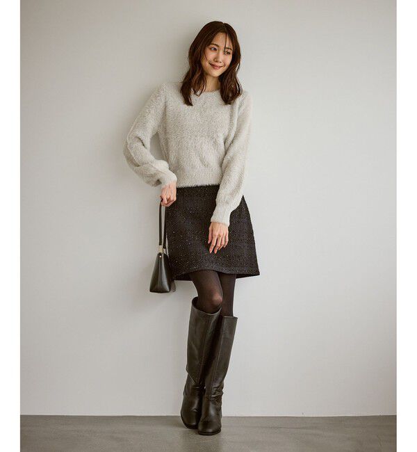 Rope&rsquo;Picnic「ショートフェザーニットプルオーバー」|ニット・セーター|