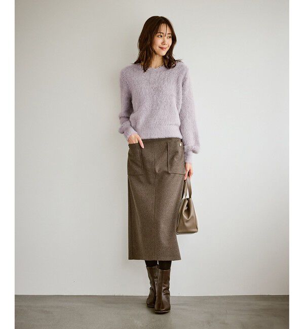 Rope&rsquo;Picnic「ショートフェザーニットプルオーバー」|ニット・セーター|