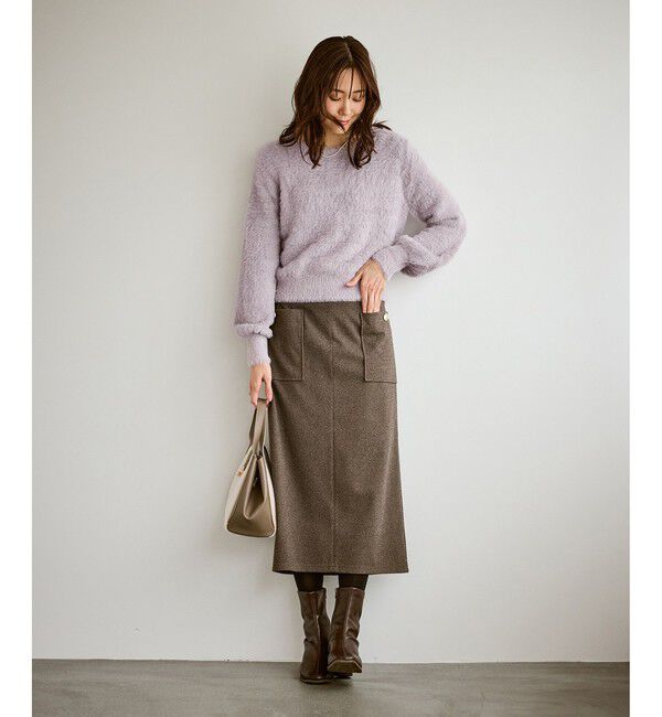 Rope&rsquo;Picnic「ショートフェザーニットプルオーバー」|ニット・セーター|