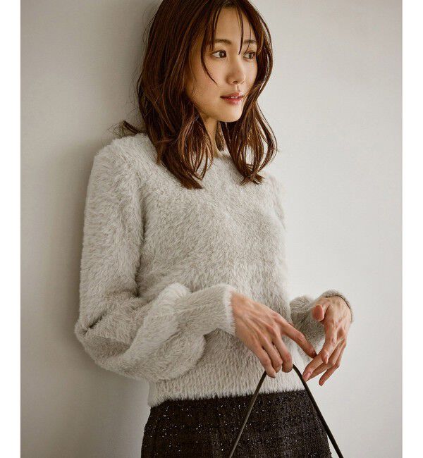 Rope&rsquo;Picnic「ショートフェザーニットプルオーバー」|ニット・セーター|