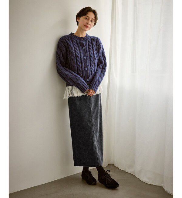 Rope&rsquo;Picnic「シェニール織アイラインスカート」|スカート|