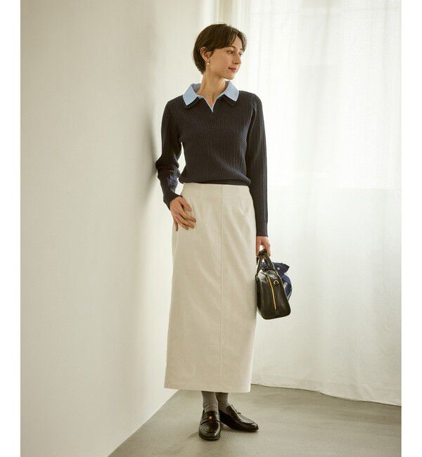 Rope&rsquo;Picnic「シェニール織アイラインスカート」|スカート|