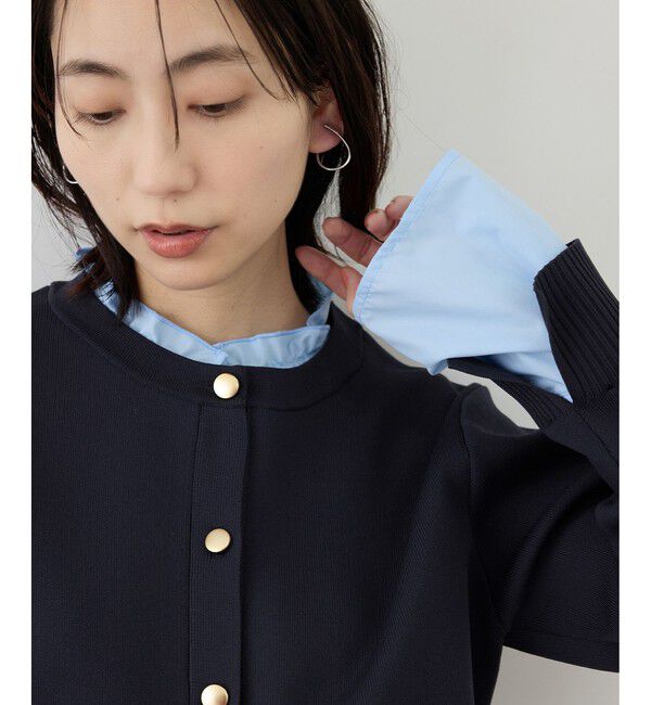 Rope&rsquo;Picnic「襟フリルドッキングカーディガン」|カーディガン|