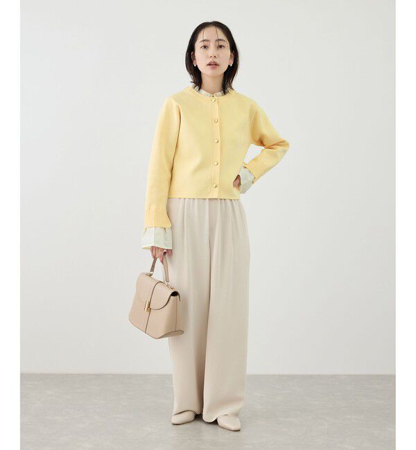 Rope&rsquo;Picnic「襟フリルドッキングカーディガン」|カーディガン|