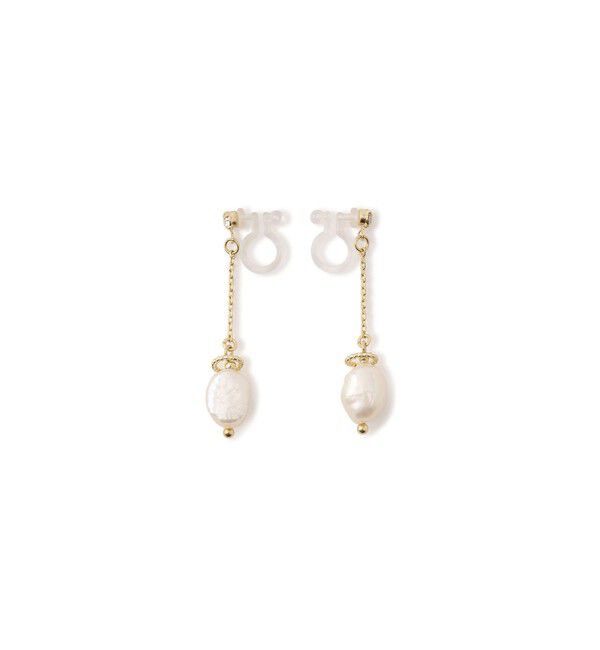 ROPE PICNIC PASSAGE「チェーン/パールノンホールピアス」|ピアス|