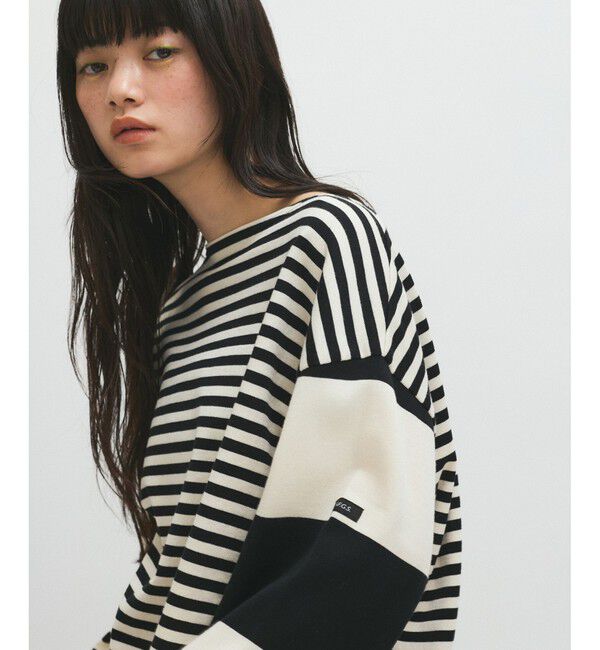 ADAM ET ROPE'「【G.F.G.S. for ADAM ET ROPE'】別注ボートネックボーダー」|Tシャツ・カットソー|