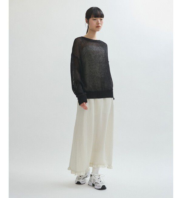 ADAM ET ROPE'「【サステナブル】ローゲージリリーニットプルオーバー」|ニット・セーター|