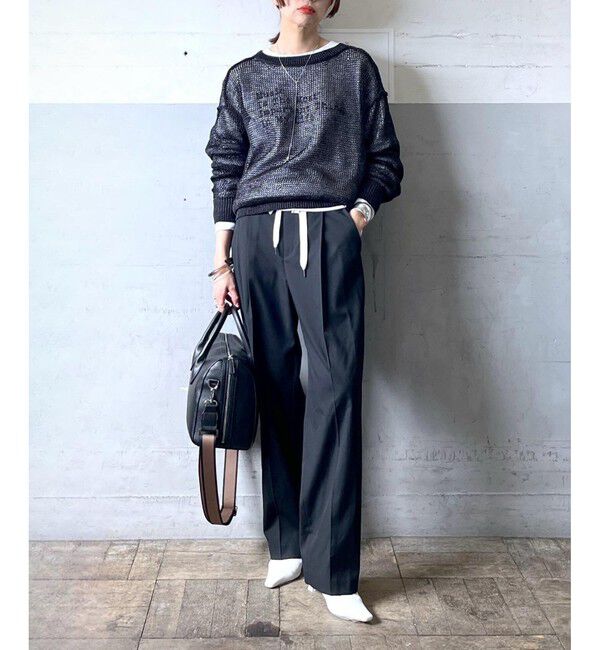 ADAM ET ROPE'「【サステナブル】ローゲージリリーニットプルオーバー」|ニット・セーター|