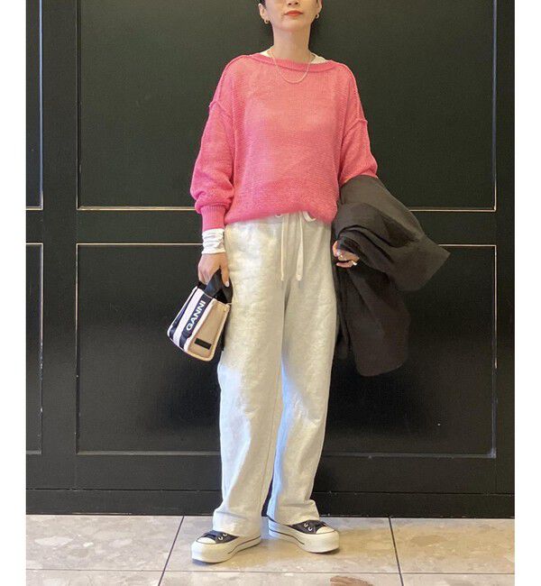 ADAM ET ROPE'「【サステナブル】ローゲージリリーニットプルオーバー」|ニット・セーター|